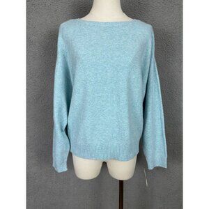 On 34th Women's Marled Boatneck Sweater Blue Riviera Size Medium NWT's